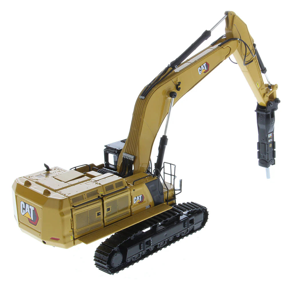Escavadeira Hidráulica Grande Cat® 395, (versão GP), com 2 ferramentas de trabalho adicionais: Martelo e Tesoura, em escala 1:50