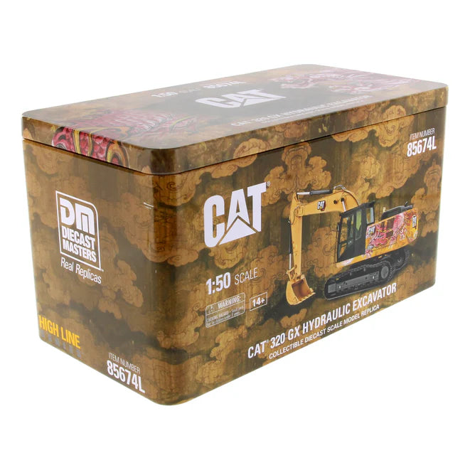 Escavadeira Hidráulica Cat 320 GX com Decoração Especial Ano do Dragão, em escala 1:50
