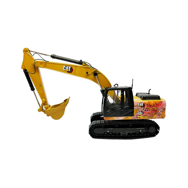 Escavadeira Hidráulica Cat 320 GX com Decoração Especial Ano do Dragão, em escala 1:50