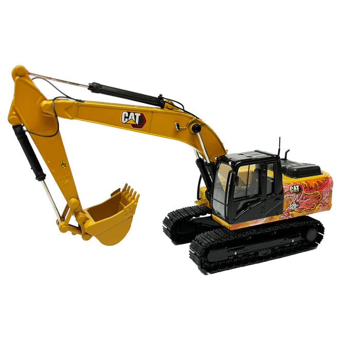 Escavadeira Hidráulica Cat 320 GX com Decoração Especial Ano do Dragão, em escala 1:50